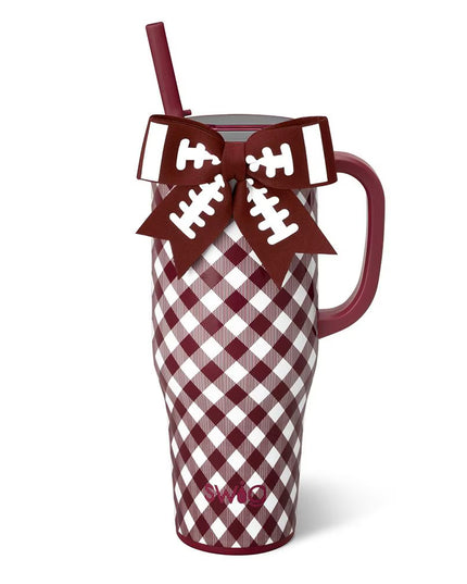 Gameday Gingham Maroon Mega Mug 40oz