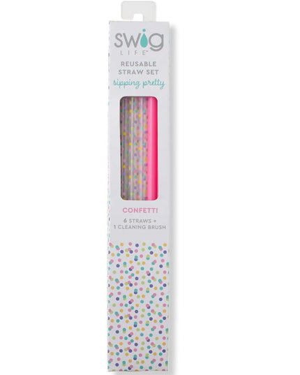 Swig Life Reusable Straw Set - Multiple Colors Available