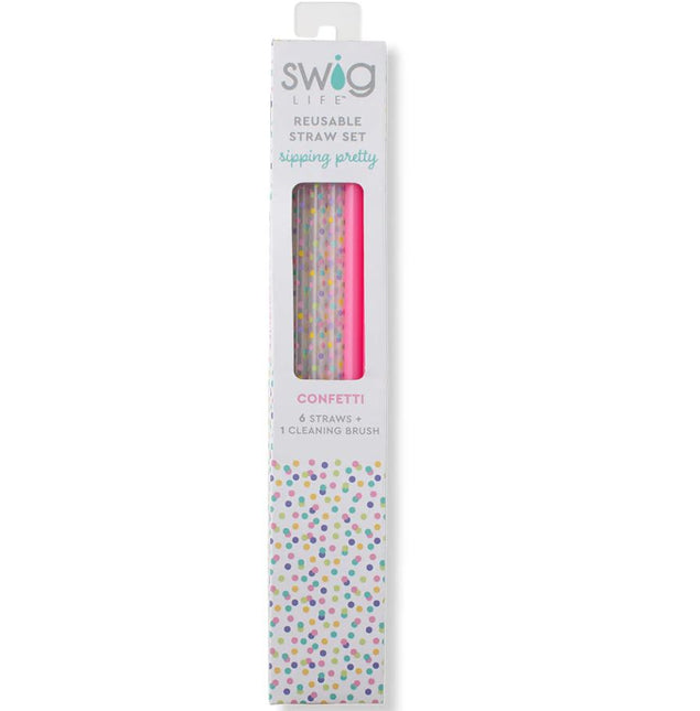 Swig Life Reusable Straw Set - Multiple Colors Available
