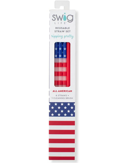 Swig Life Reusable Straw Set - Multiple Colors Available