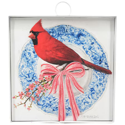 Mini Art Blue Plate Cardinal