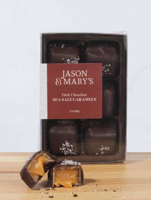 Dark Chocolate Sea Salt Caramels 6 piece Coblentz