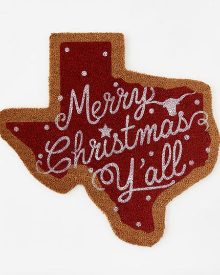 Merry Christmas Yall Texas Door Mat