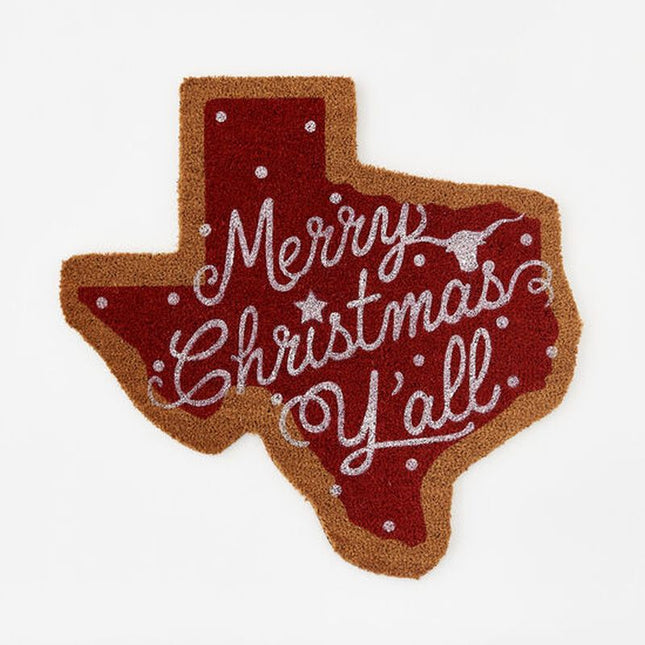 Merry Christmas Yall Texas Door Mat