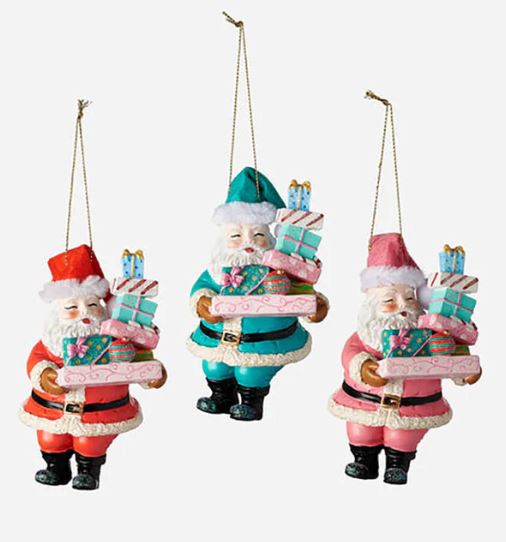 Santa with Gift Ornament