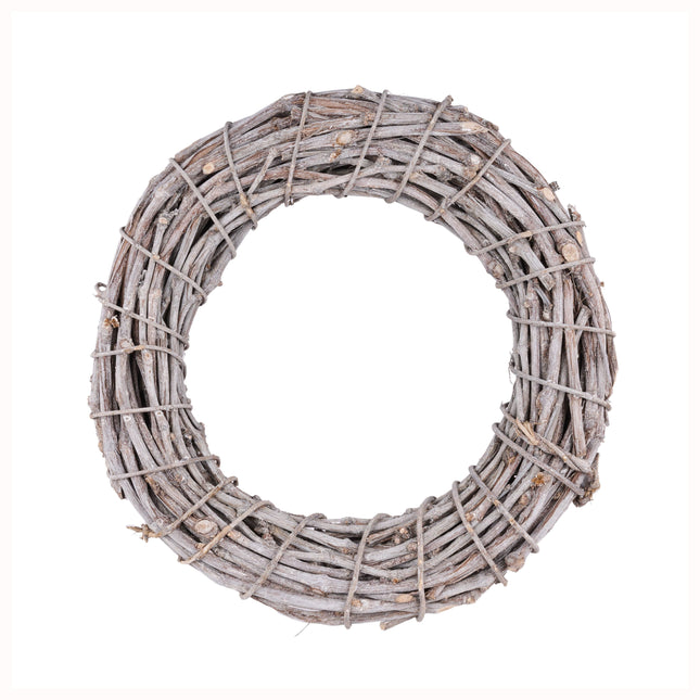 21.5" Smilax Glabra Wreath Whitewash