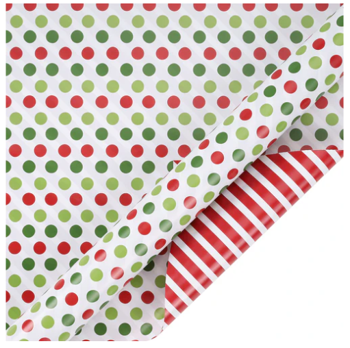 30" x 10' Holiday Wrapping Paper | Green Bias Plaid