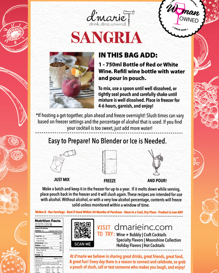 Sangria Craft Cocktail Slush Mix