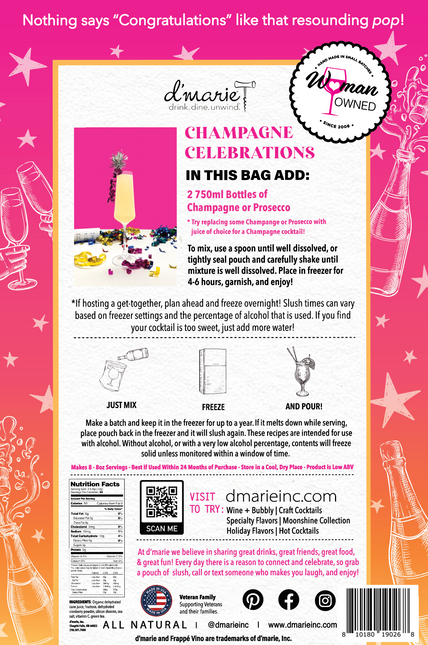 Champagne Celebration Craft Cocktail Slush Mix