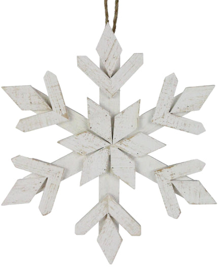 14.5"Dia Wood Snowflake Ornament