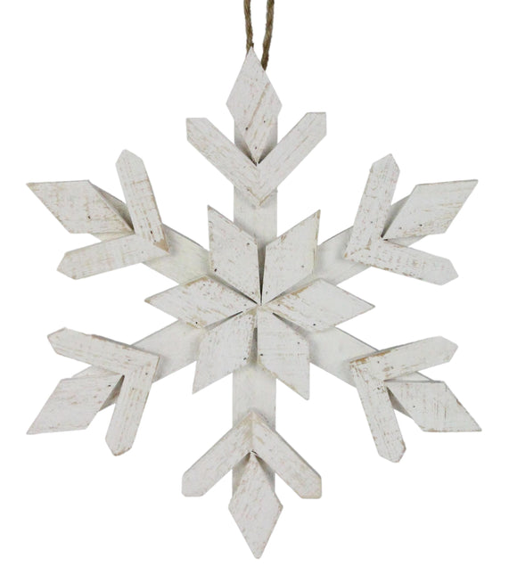 14.5"Dia Wood Snowflake Ornament