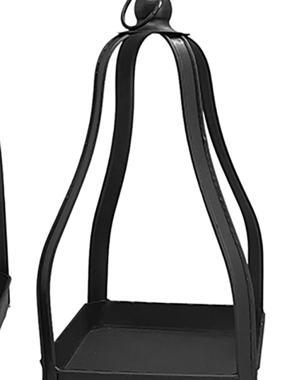 Black Open Vintage Metal Lantern Small