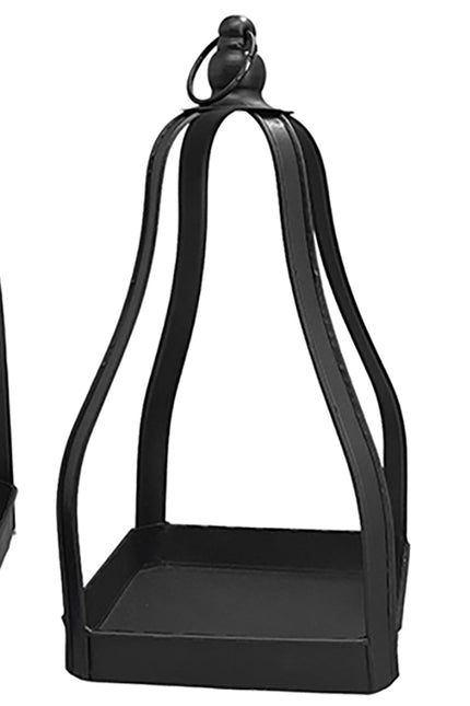 Black Open Vintage Metal Lantern Small