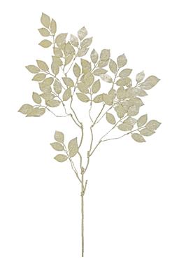 Glittered Mulberry Leaf Spray