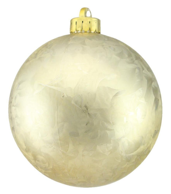 Feather Smooth Ball Ornament Champagne