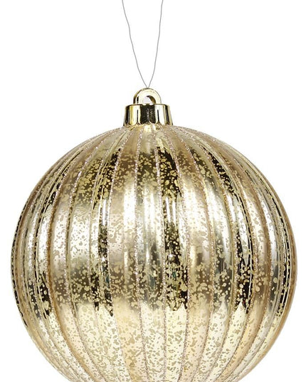 Antique Look Vertical Stripe Ball Ornament