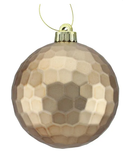 120Mm Honeycomb Ball Ornament Matte Rose Gold