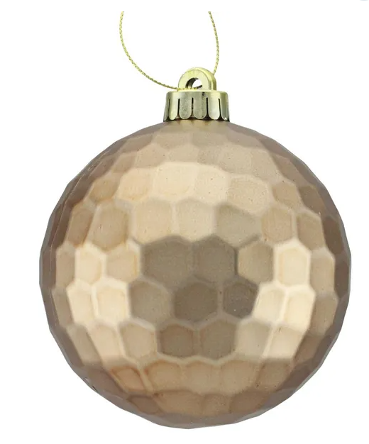 120Mm Honeycomb Ball Ornament Matte Rose Gold