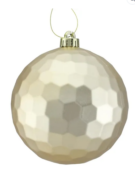 150mm Honeycomb Ball Ornament Champagne