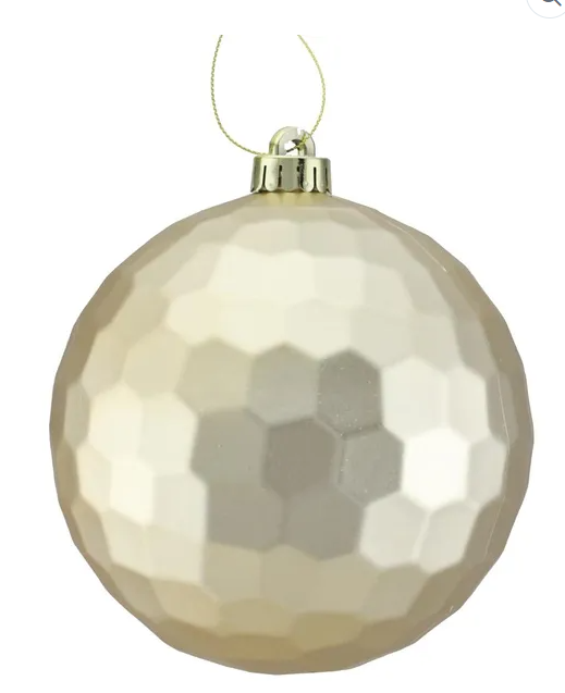 150mm Honeycomb Ball Ornament Champagne