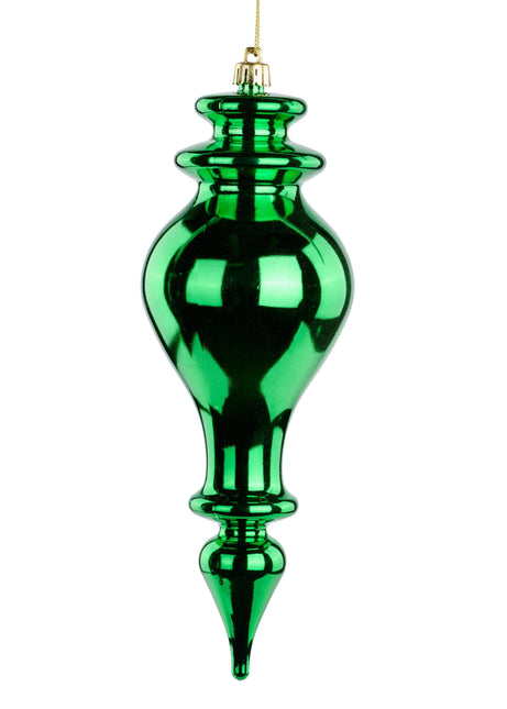 10" Shiny Green Finial