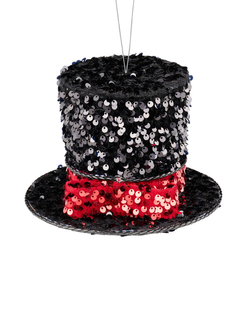 Sequin Top Hat Ornament