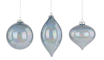 4" Spun Glass Ornament Assorted Color/Shapes