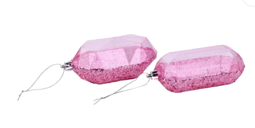 5.25" Laser Glitter Gem Ornament