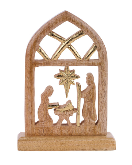 10" Nativity Natural Gold