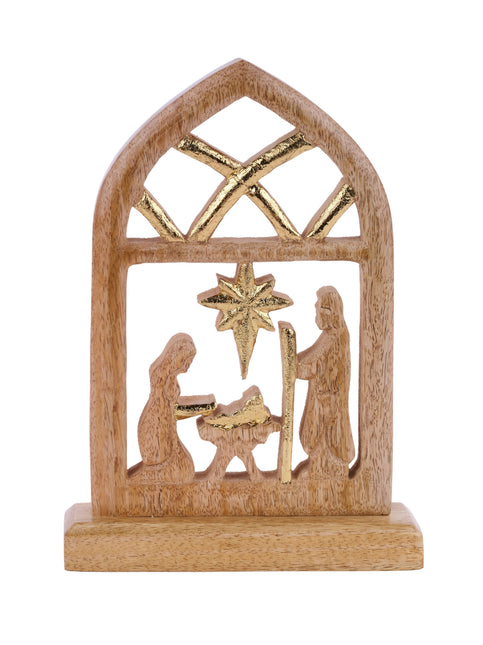 10" Nativity Natural Gold