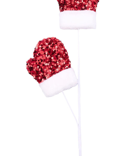 Sequin Santa Mitten Spray