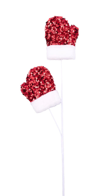 Sequin Santa Mitten Spray