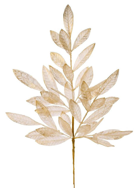 23.5" Bay Leaf Spray Gold
