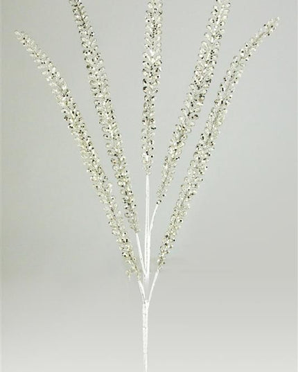 35" Glittered Fern Spray