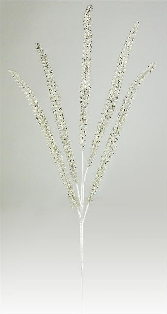 35" Glittered Fern Spray