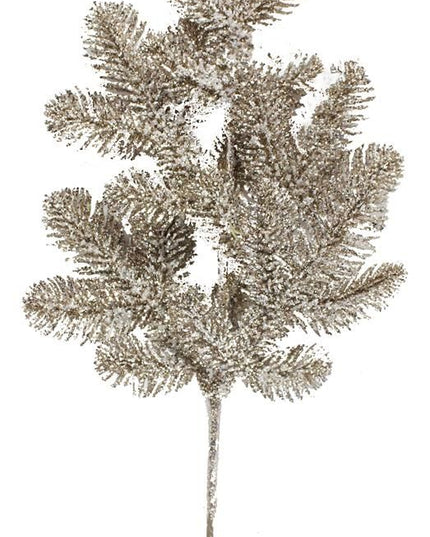20" Glittered Noble Fir Spray