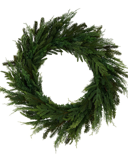 30" Mixed Pine Wreath