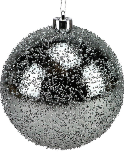 120mm Ice Ball Ornament Grey