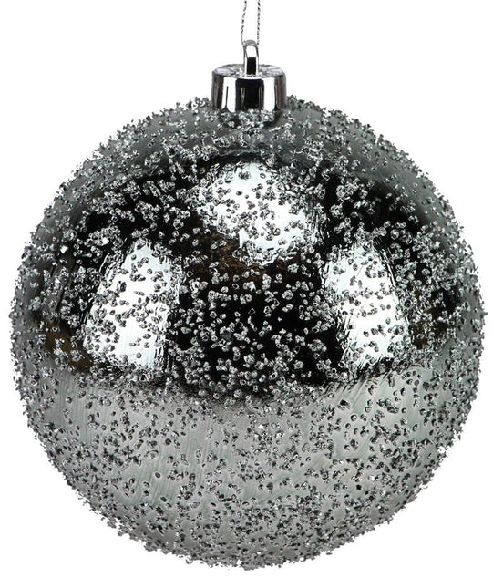 120mm Ice Ball Ornament Grey