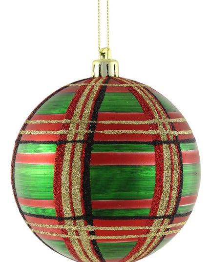 100mm Glitter Plaid Ball