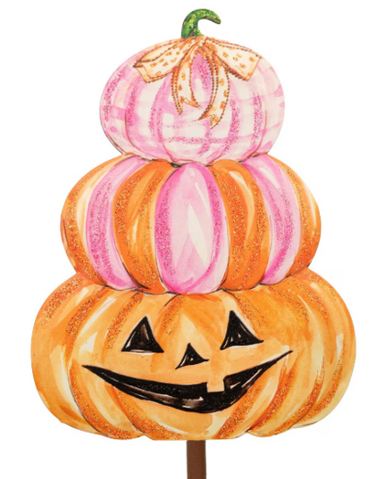 Becks Pink Pumpkin Stack Finial