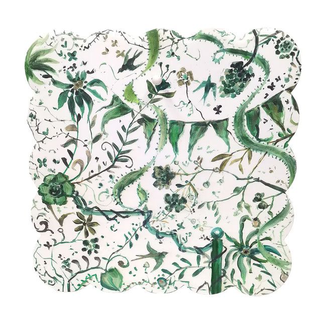 Green Chinoiserie Scallop Display Board