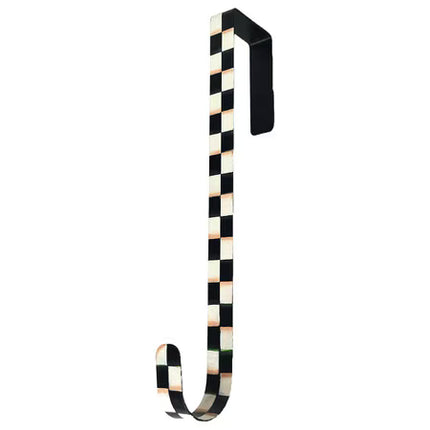 Black & White Check Wreath Hanger