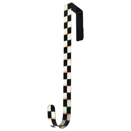 Black & White Check Wreath Hanger