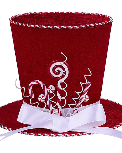 6.25"H x 8.25"Dia Peppermint Top Hat