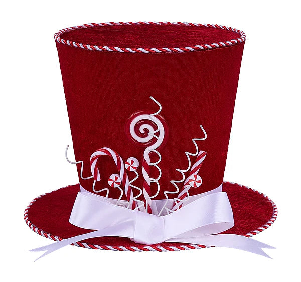 6.25"H x 8.25"Dia Peppermint Top Hat