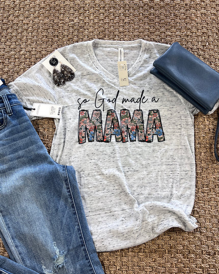 So God Made a Mama Tee image 0