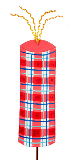 Red Plaid Yard Firecracker