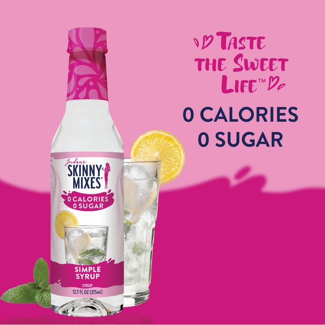 Sugar Free Simple Syrup - 375ml Bar Syrup Mixer