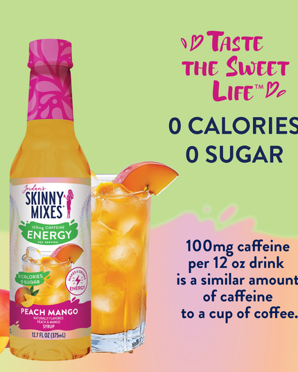 Sugar Free Peach Mango Energy Syrup - 375ml